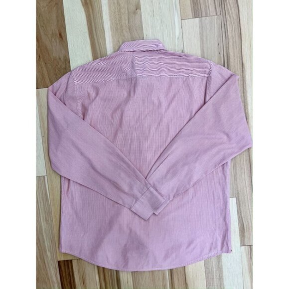 Dockers Red Mini Stripe Button Down Shirt L - Picture 4 of 4
